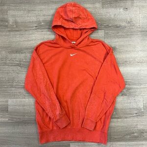 Nike Men's Red-Orange Hoodie